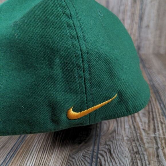 Baylor University Bears Nike Hat Cap Green Adult Stretch Fitted Medium M NCAA - Picture 4 of 9